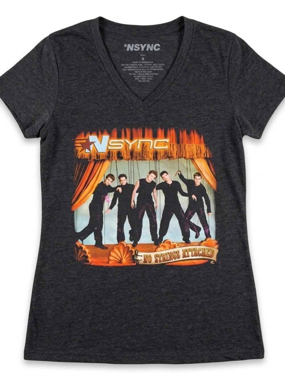 NSYNC Dark Gray Graphic Tee - Women's Short Sleeve Size Small